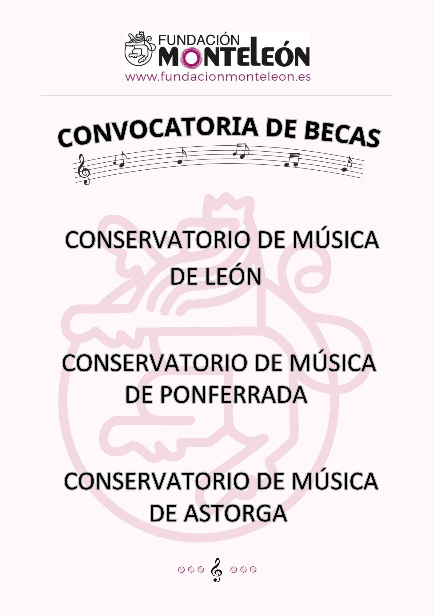 Cartel Becas Conservatorio de Música - Monteleón